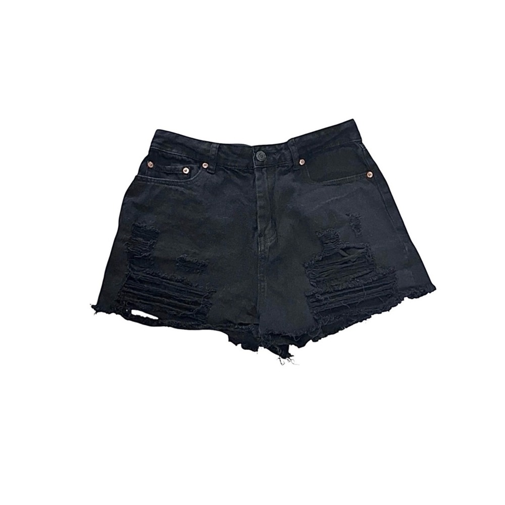 Signature8 Distressed Black Denim Jean Shorts